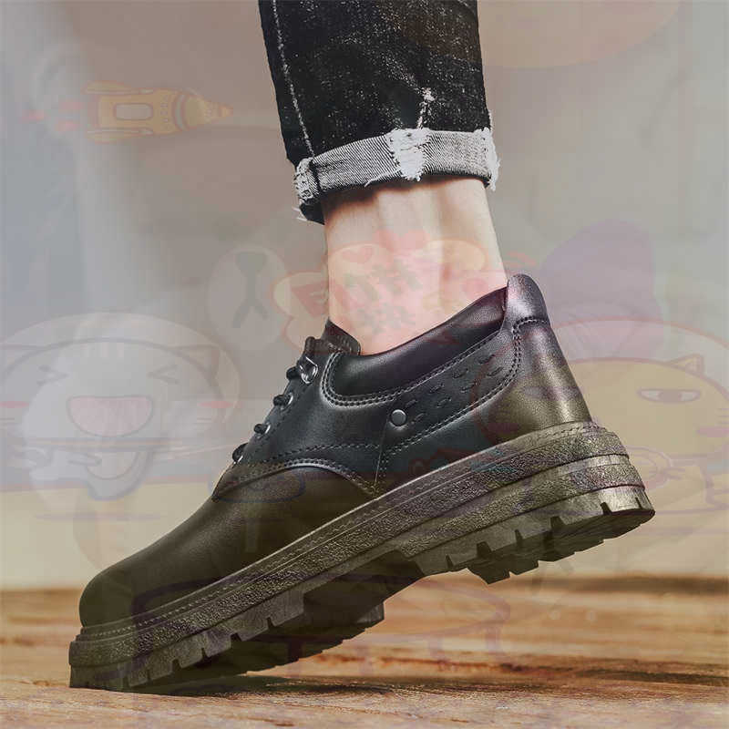 Dark Natural Leather Fashion T - Office Pro Tech ulasan dan harga