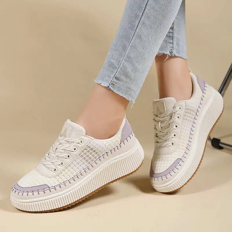 Brown Shoes Woman Flats Autumn - Office Pro Tech ulasan dan harga
